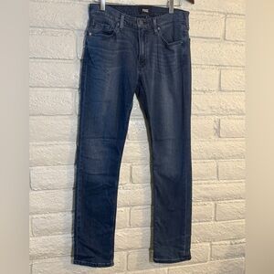 PAIGE Lennox Men's Slim Fit Jeans| Men’s Size 32| Dark Wash Premium Denim
